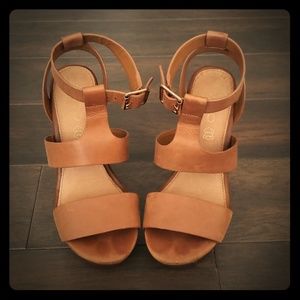 Aldo Brown Wedge Sandals